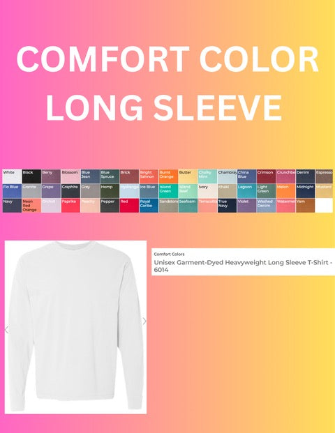 Gingham Fall with Pumpkin 🎃  -LONG SLEEVE- (COMFORT COLOR) 081226LW