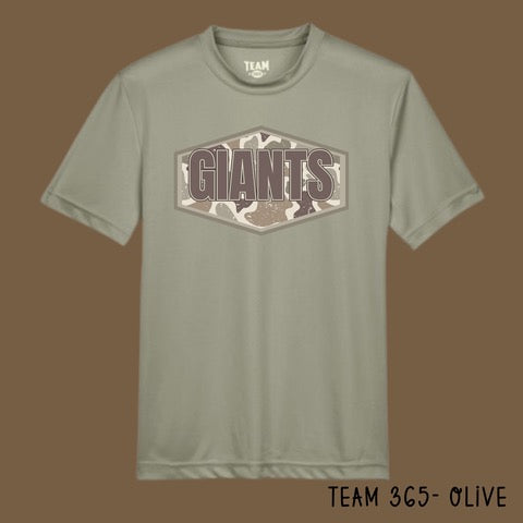 Custom School Mascot 💚🤎 (GIANTS) -DRI FIT - (CORE 365) 081026LW