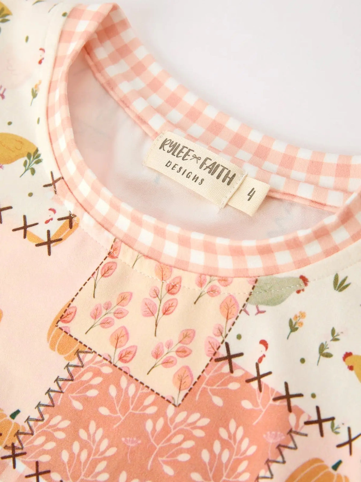 PRE ORDER - FALL print girl short set scallop hem 081226LW