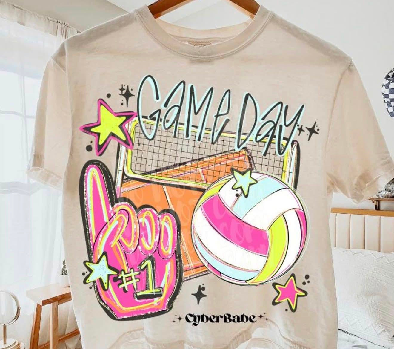 GAME DAY 🏐 -T SHIRT- (COMFORT COLOR) 082926LW