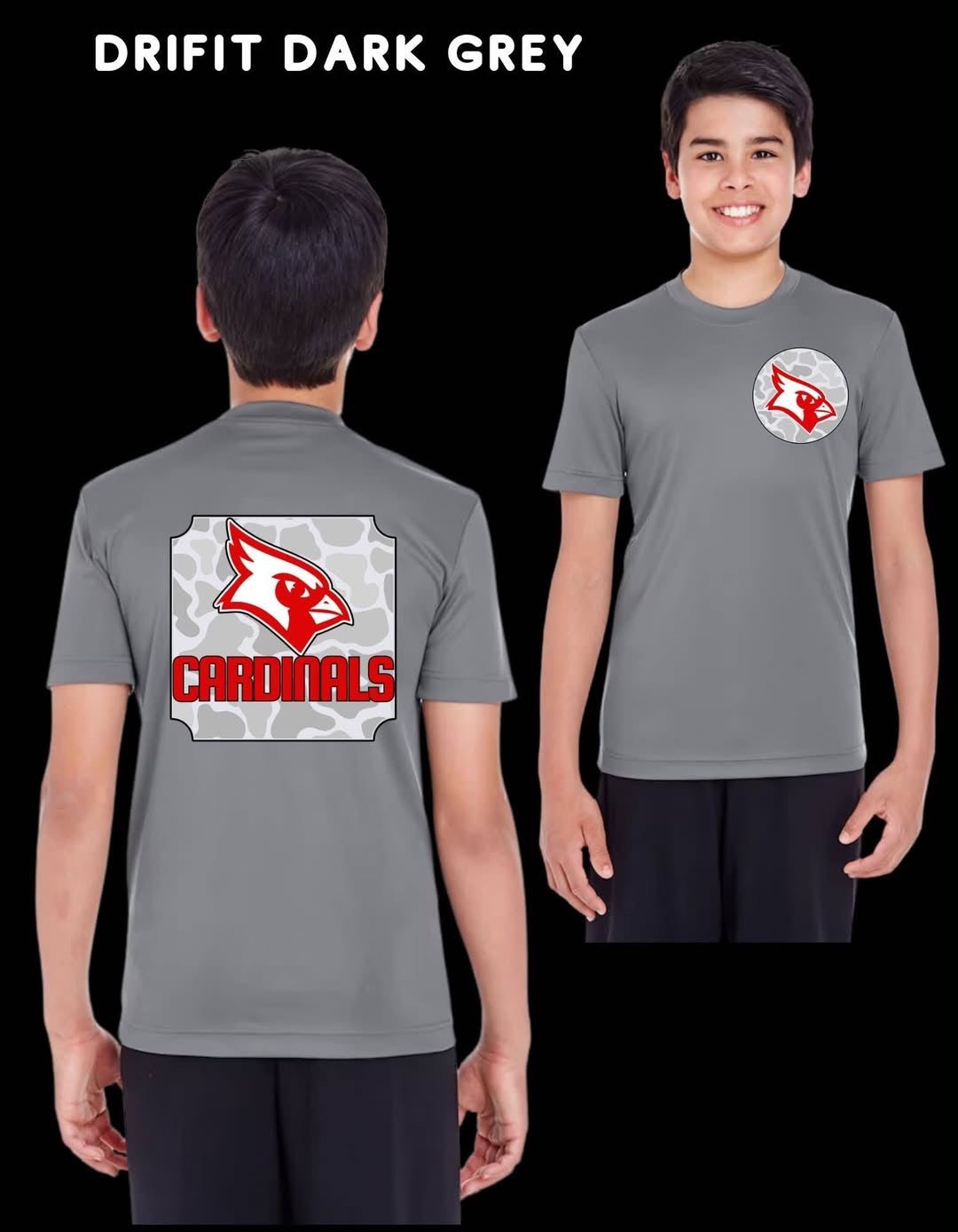GHOST CAMO CARDS front & back image  -DRI FIT - (TEAM 365) 082926LW