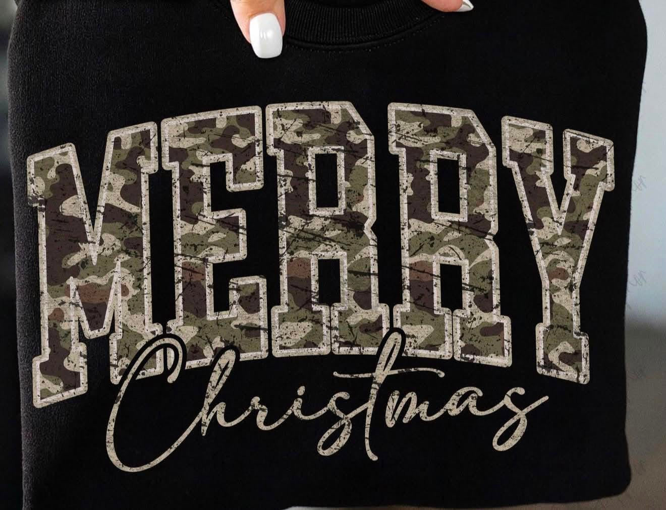 Camo Merry Christmas 💚🤎  -T SHIRT- (GILDAN) 083126LW