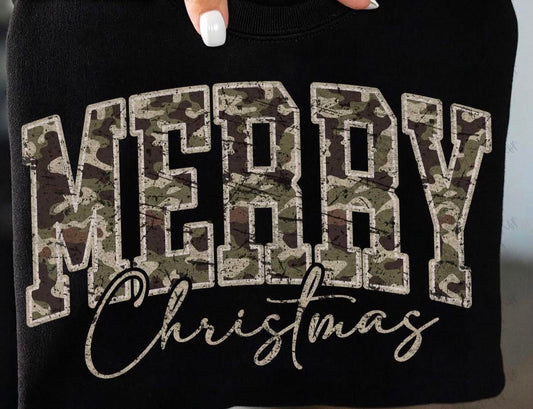 Camo Merry Christmas 💚🤎  -T SHIRT- (GILDAN) 083126LW
