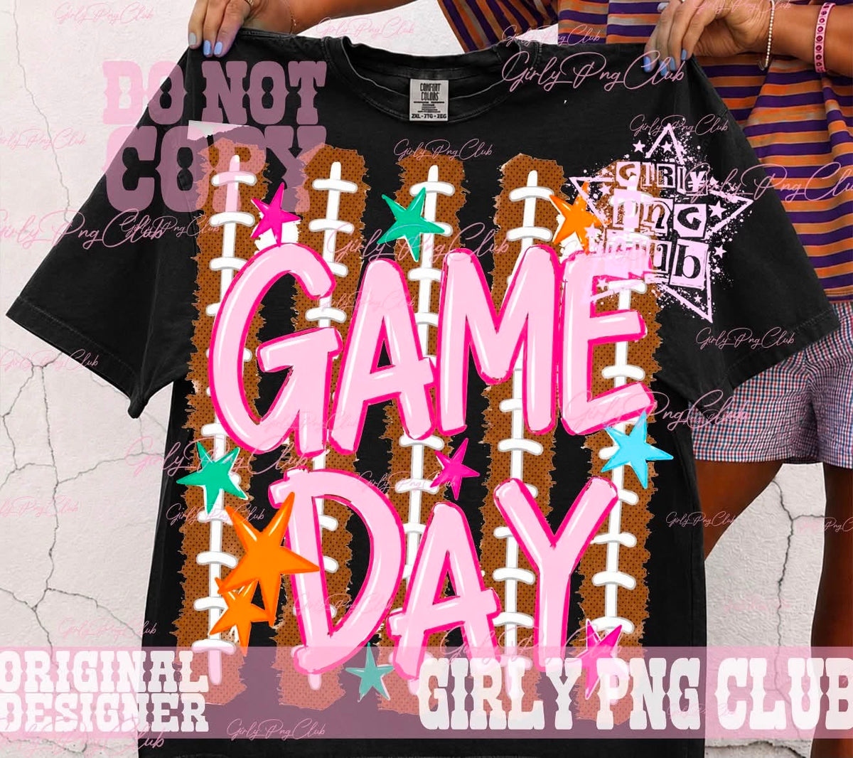 COLORFUL FOOTBALL GAME DAY  -T SHIRT- (GILDAN) 090326LW