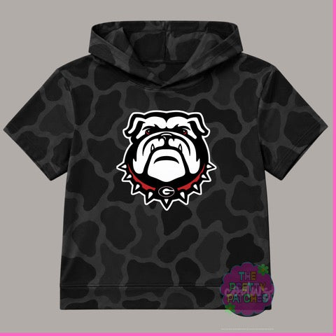 Camo Hooded Tees (Georgia Bulldogs) (VINTAGE BLACKOUT) -YOUTH - PREORDER (COZY O) 090726LW