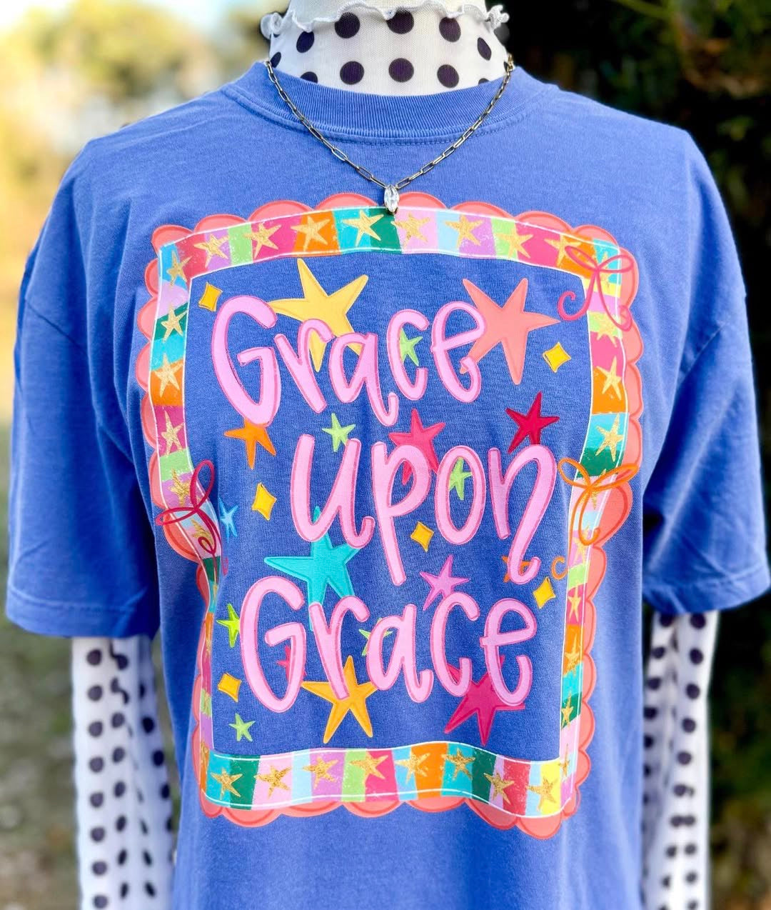 Grace Upon Grace 💙- TSHIRT- (COMFORT COLOR/BELLA)