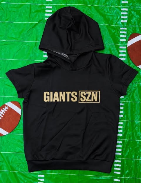 GIANTS SZN (VEGAS GOLD FONT) SOLID COLOR HOODIE BLACK -YOUTH - PREORDER (HAPPY DAYS) 090726LW