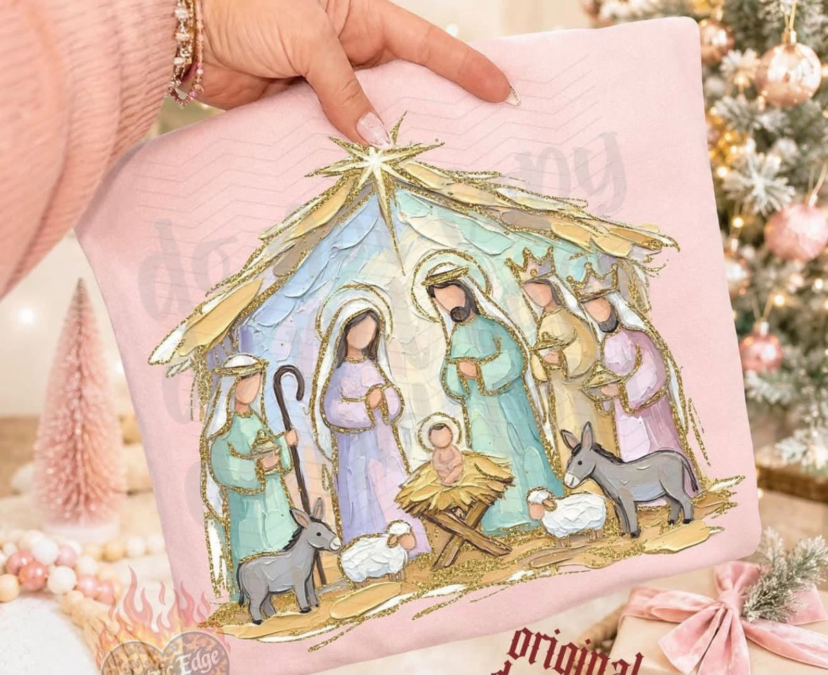 NATIVITY SCENE 912263 -LONG SLEEVE- (GILDAN) 091326LW