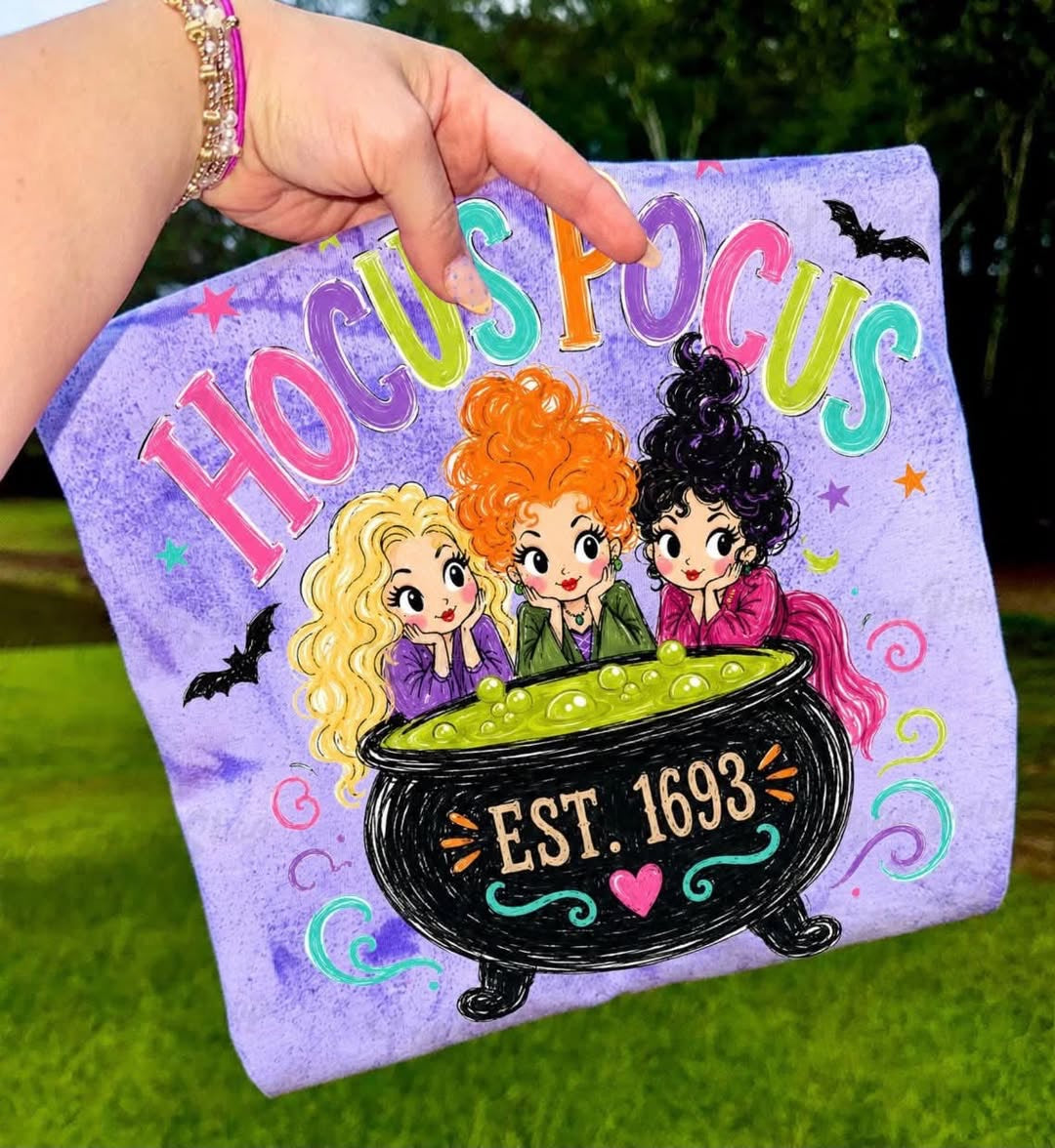 HOCUS POCUS 🧙 912262 - T-SHIRT - (COMFORT COLOR COLORBLAST) 091326LW