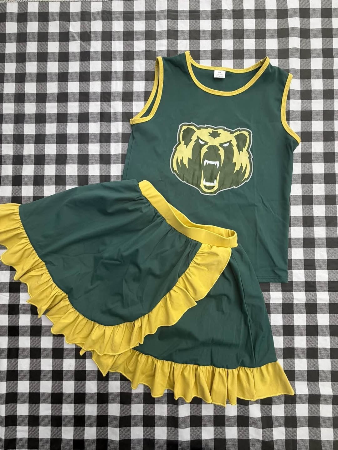 LITTLE CYPRESS ( LCM BEARS) GIRLS TWO PEICE SKIRT SET- (IN STORE)-  091926LW