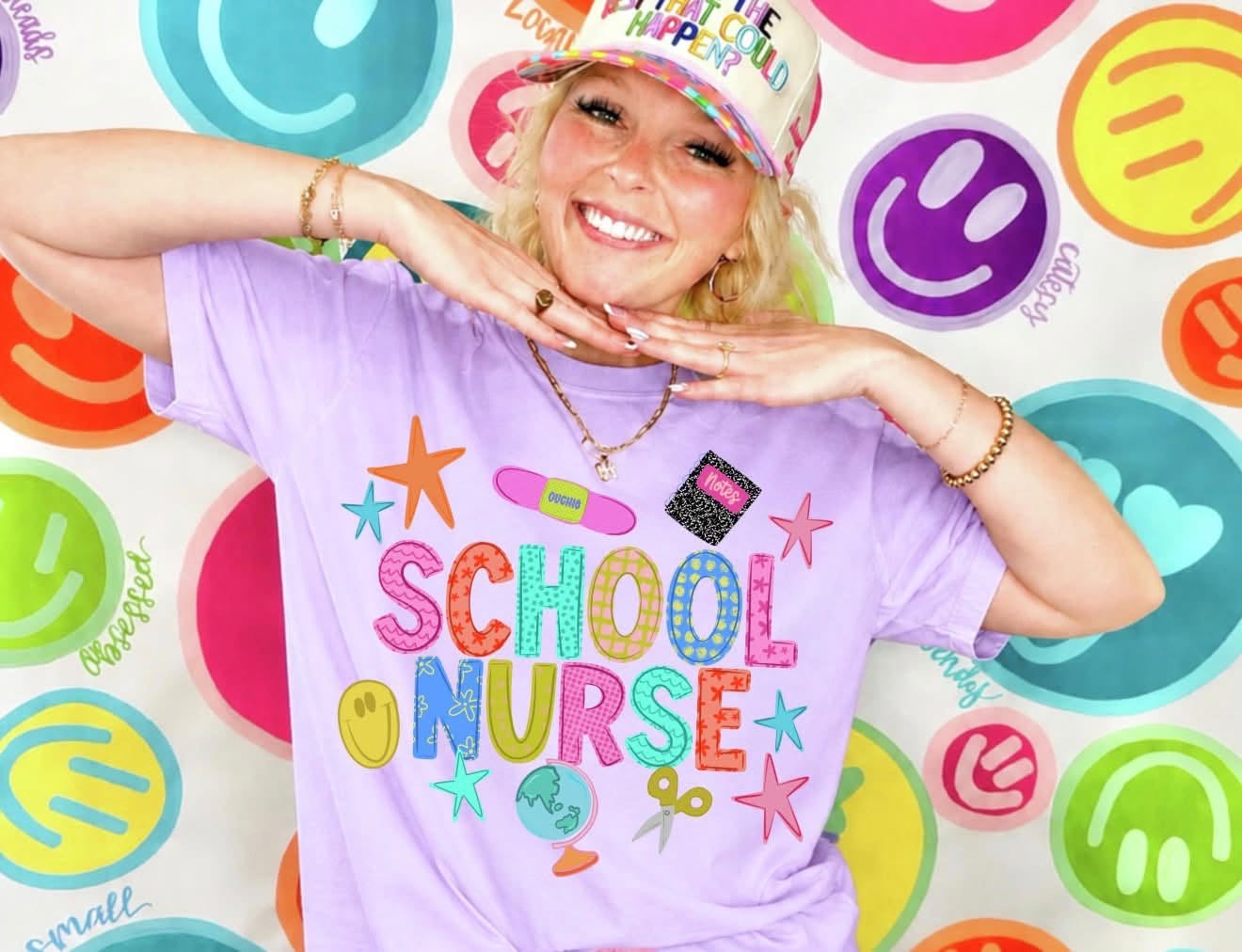 School Nurse 💜  - T-SHIRT - (COMFORT COLOR) 071926LW