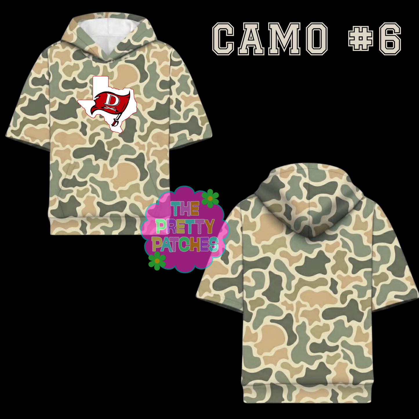 Camo Hooded Tees Deweyville Pirates -YOUTH - PREORDER061026LW