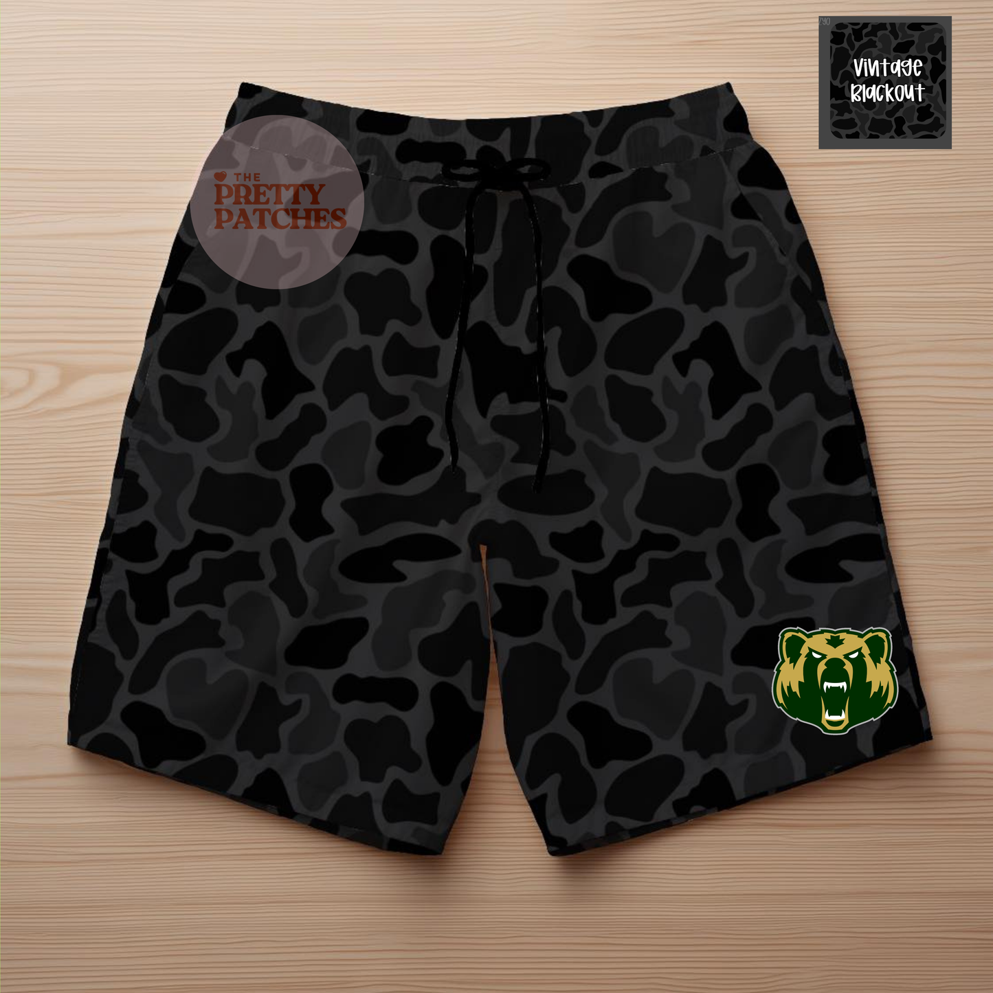 Vintage blackout Shorts (LCM BEARS)- YOUTH- PREORDER 071026LW
