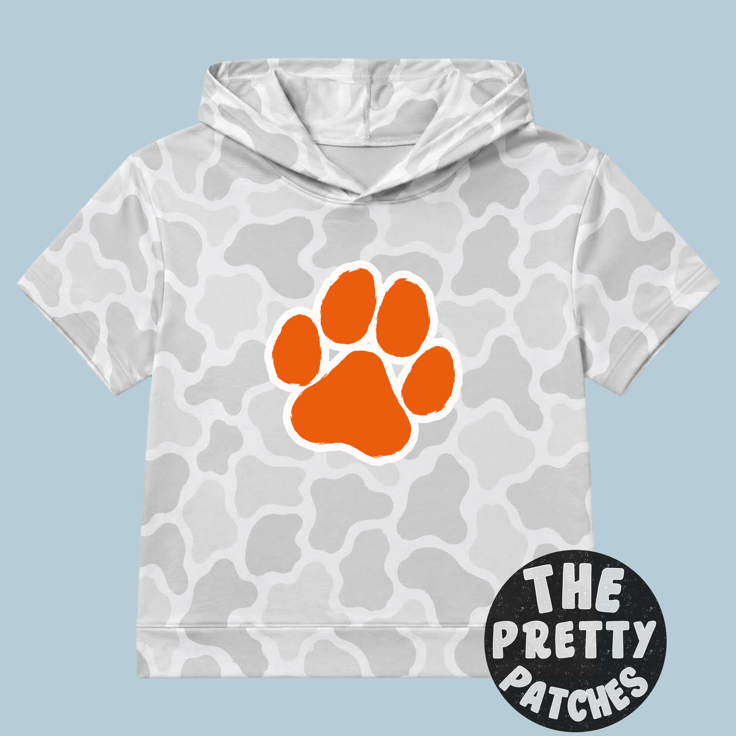 Camo Hooded Tees (ORANGEFIELD BOBCAT PAW) (GREY/WHITE GHOST CAMO) -YOUTH - PREORDER (HAPPY DAYS) 081726BR