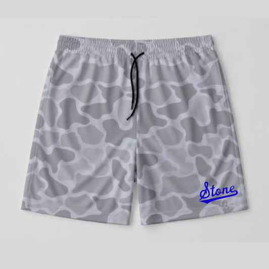 WHITE/GREY GHOST SHORTS (STONE)- YOUTH- PREORDER 072426BR