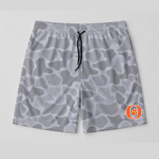 WHITE/GREY GHOST SHORTS (ORANGFIELD BOBCATS)- YOUTH- PREORDER 072026BR
