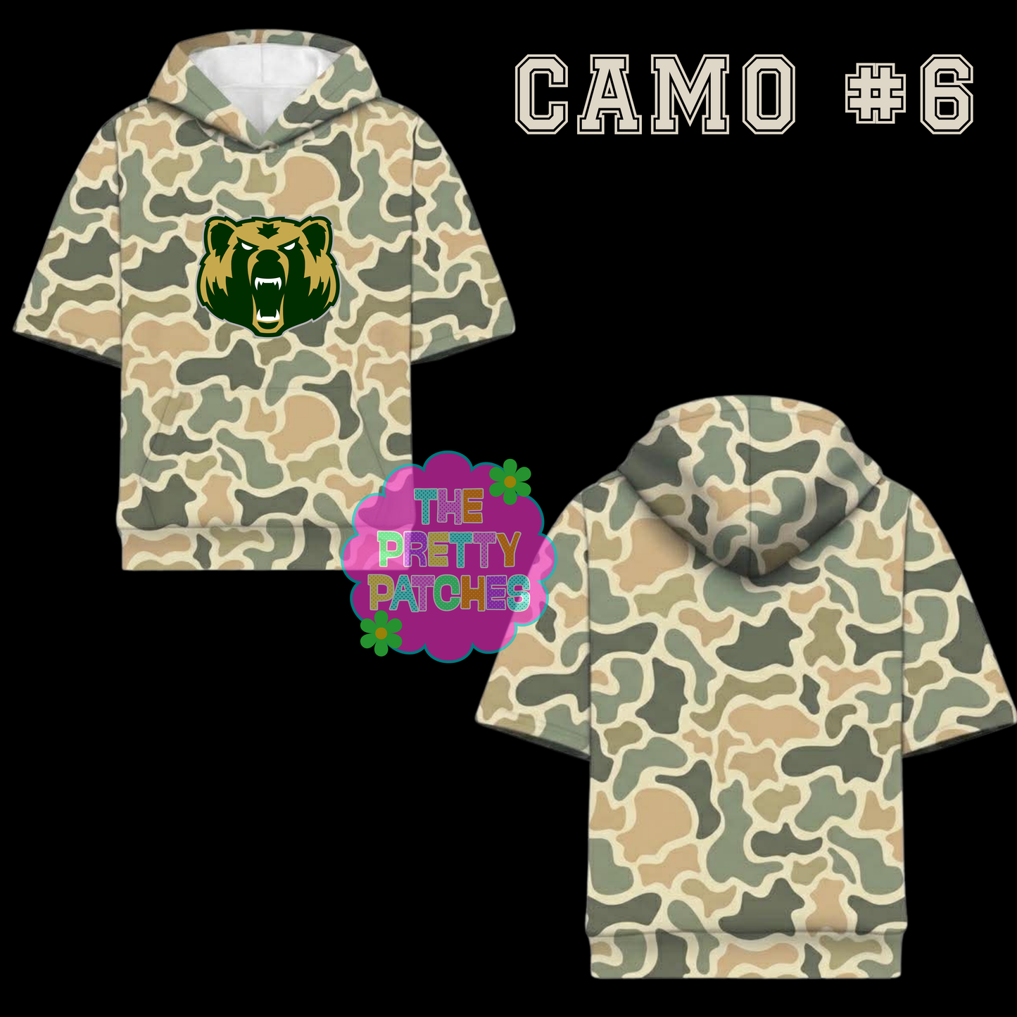Camo Hooded Tees-LCM BEARS -ADULT - PREORDER