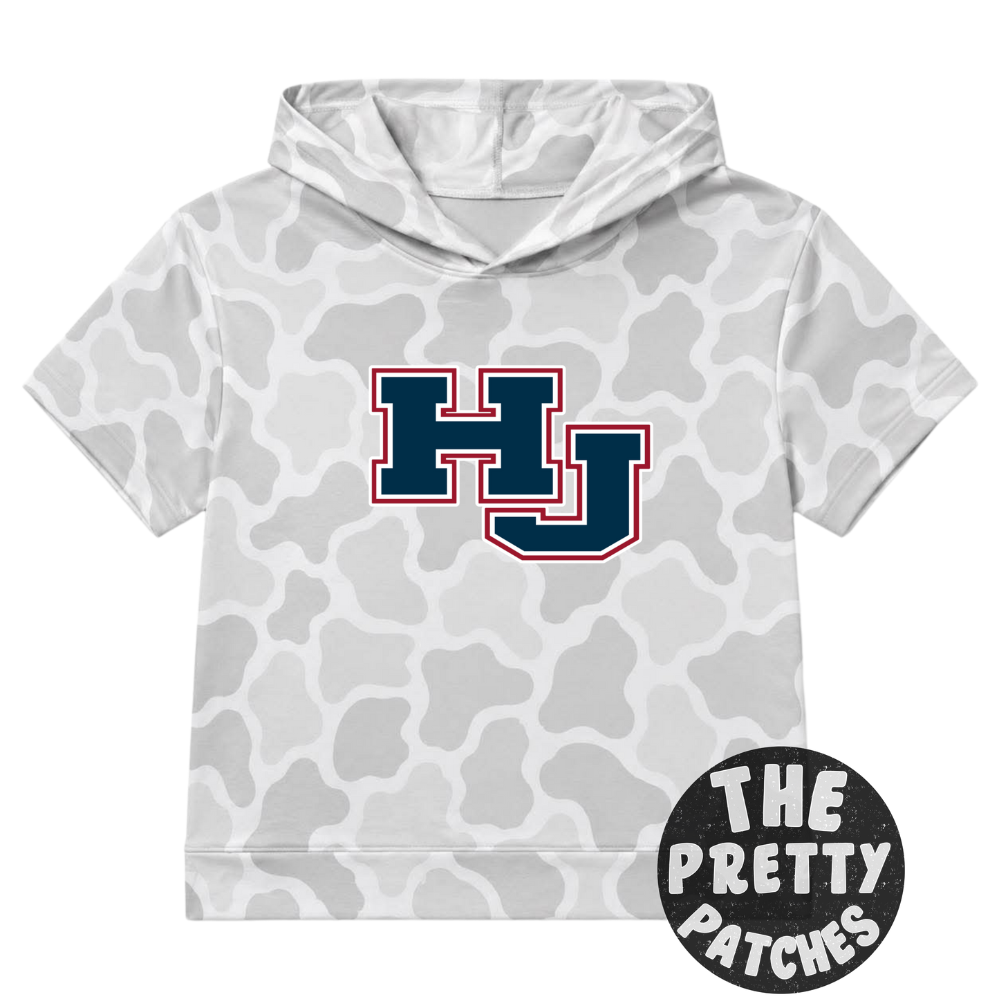 Camo Hooded Tees (HJ-HAWKS) (GREY/WHITE GHOST CAMO) -YOUTH - PREORDER (HAPPY DAYS) 073026BR
