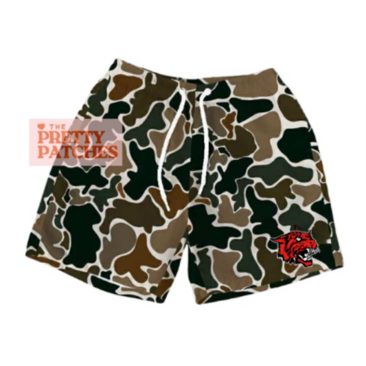 Drip Shorts  Wildcats Kirbyville (CAMO) ---  (YOUTH) - PRE ORDER