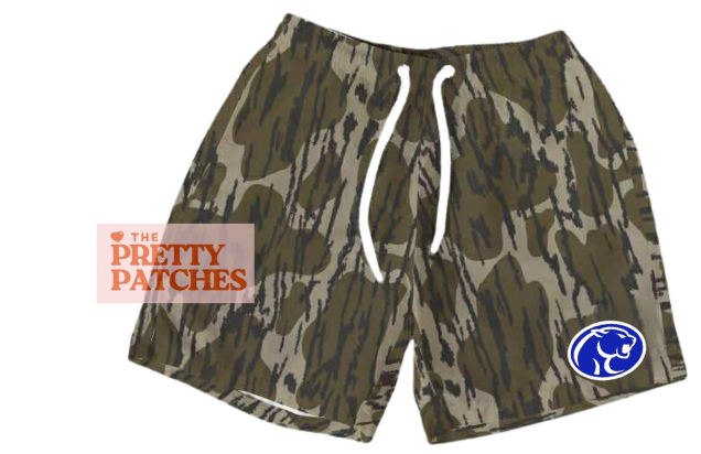 Buna cougars TREE BARK  shorts (ADULT) - PRE ORDER