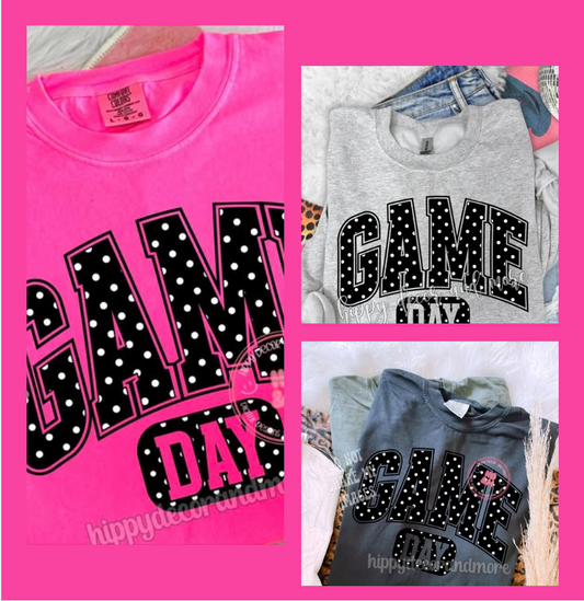 Polka Dot Game Day - TSHIRT- (GILDAN/JERZEES)