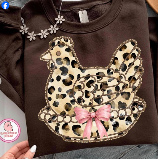 Cheetah Hen in a Nest - T SHIRT (COMFORT COLOR/BELLA)