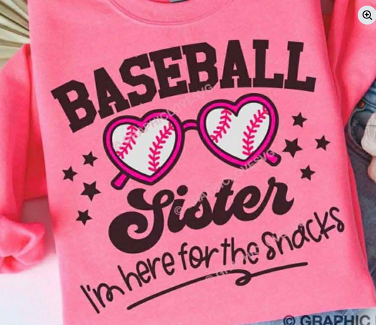 Baseball Sister - TSHIRT- (GILDAN/JERZEES/rabbit skin)