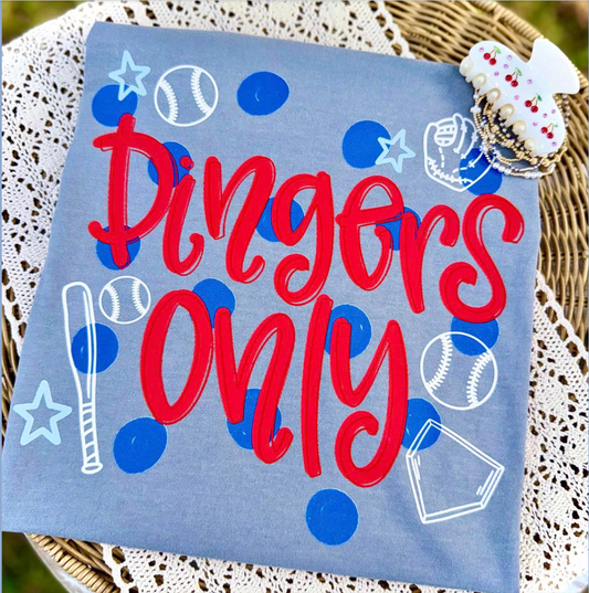 Dingers Only ⚾️- T SHIRT - (GILDAN/JERZEES)