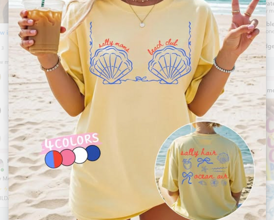 Salty Moms Beach Club (FRONT AND BACK IMAGE)🐚  - TANK TOP - (COMFORT COLOR/BELLA)04.17.26BR