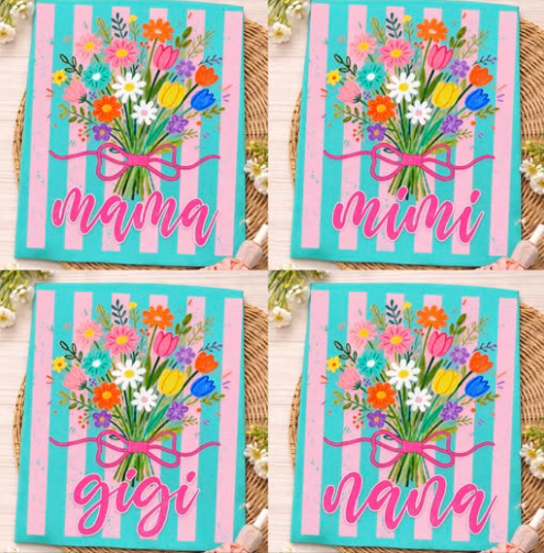 Floral Name Bundle  -T-SHIRT - (GILDAN/JERZEES)042326br