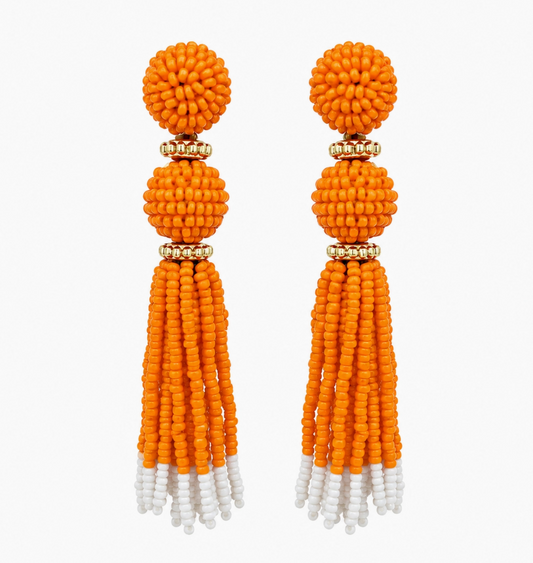 Gameday Beaded Tassel Earrings 073126AS