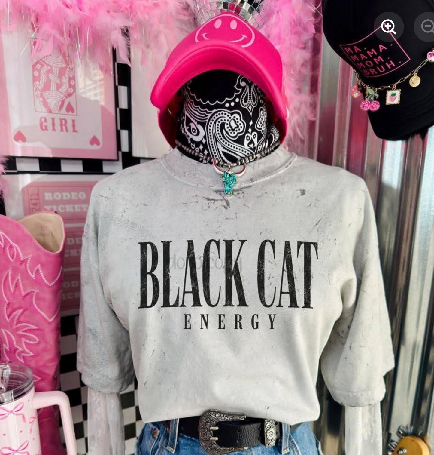 Black Cat Energy 🐈‍⬛ - T-SHIRT - (COMFORT COLOR COLORBLAST) 082126BR