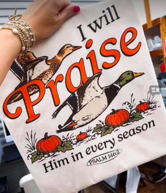 I WILL PRAISE THE LORD -T SHIRT- (COMFORT COLOR) 082126RW