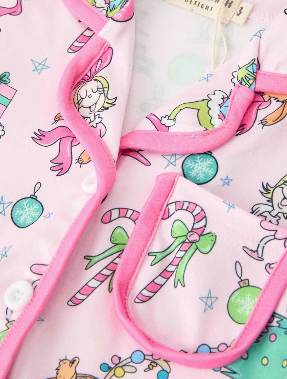 Christmas Girls Holiday Figure Bow Pajama Set- 092426AS