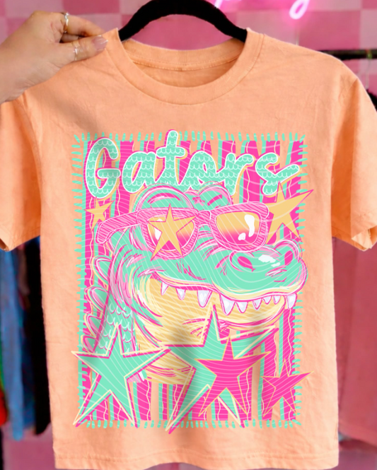COLORFUL MASCOT GATOR  -(T-SHIRT)- (LAT)052026LW
