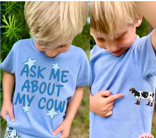 Ask Me About My Cow 🐄 - T SHIRT - (GILDAN/JEREEZ/LAT)- 061126br