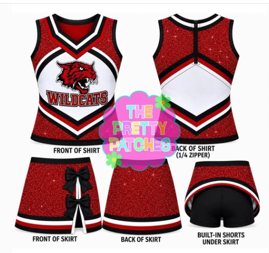 WILDCATS GLITTER CHEER UNIFORM (PREORDER) 061126BR