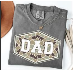 Camo Fathers Day (name of choice) - T SHIRT- (Comfort Color/Bella)-061626br