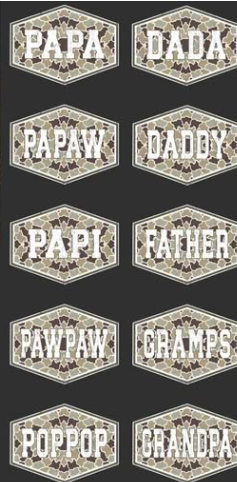 Camo Fathers Day (name of choice) - T SHIRT- (Comfort Color/Bella)-061626br