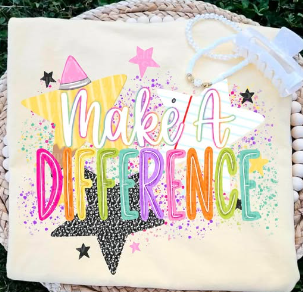 Make A Difference  ⚡️⚡️ - T-SHIRT - (COMFORT COLOR/BELLA) 063029MG