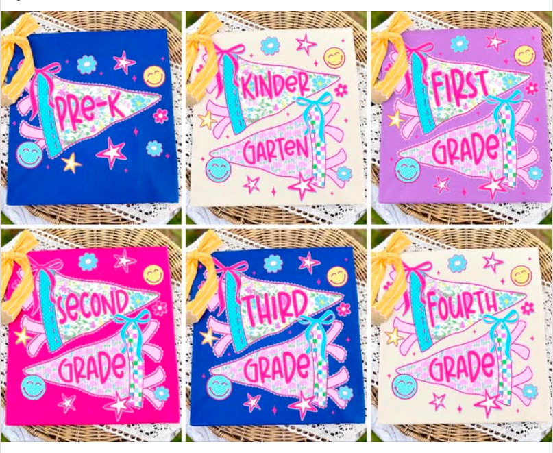 Girly Pennant Flag Grade - T-SHIRT - (GILDAN) 071126BR