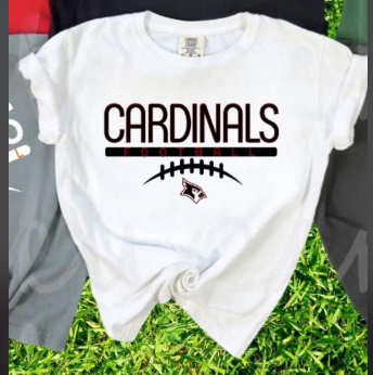 CARDINALS FOOTBALL - T-SHIRT - (COMFORT COLOR)- 071826BR
