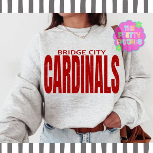 OVERSIZED DISTRESSED (BC CARDINALS)-T-SHIRT - DRIFIT- 070726KCMG