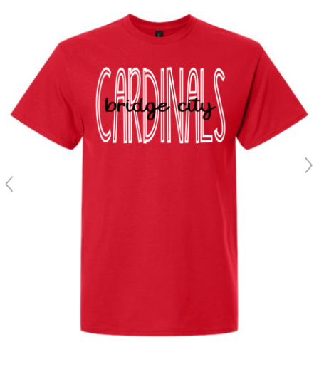 TALL SKINNY GAME DAY (BRIDGE CITY CARDINALS)  - T-SHIRT - (GILDAN) 080426RW