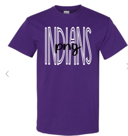 TALL SKINNY GAME DAY (PNG INDIANS) - T-SHIRT - (GILDAN) 080426RW