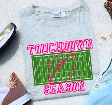 PINK TOUCH DOWN SEASON - T-SHIRT - (GILDAN) 081526RW