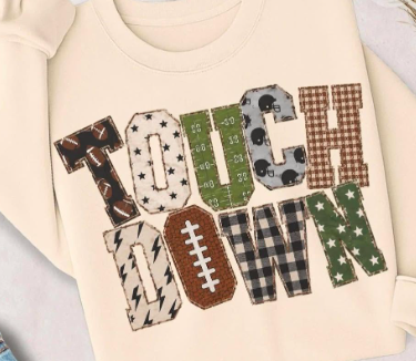 TOUCH DOWN -T SHIRT- ADULT- (COMFORT COLOR) 082126RW