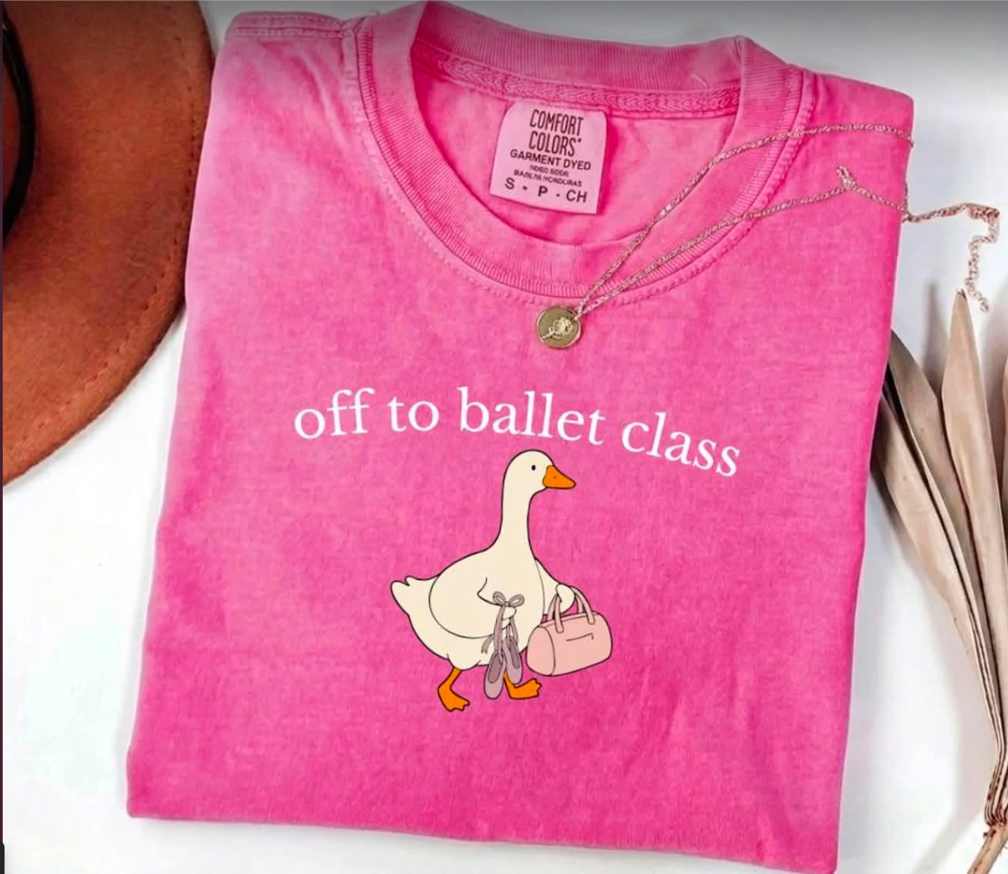 GOOSE OFF TO BALLET CLASS T SHIRT- (COMFORT COLOR) 090226RW