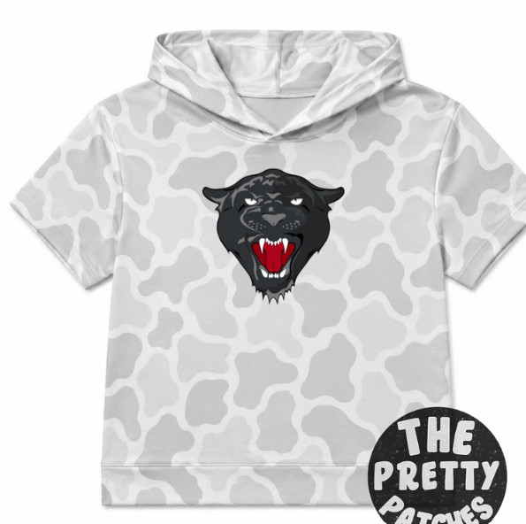 Camo Hooded tee- Panthers -ADULT - PREORDER-091226rw