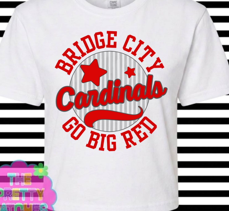 STRIPED CIRCLE BRIDGE CITY 924261----T SHIRT------ (GILDAN) 092426RW
